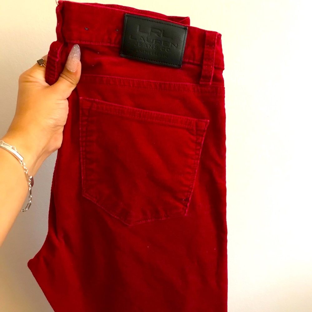 Red Corduroys Ralph Lauren jeans